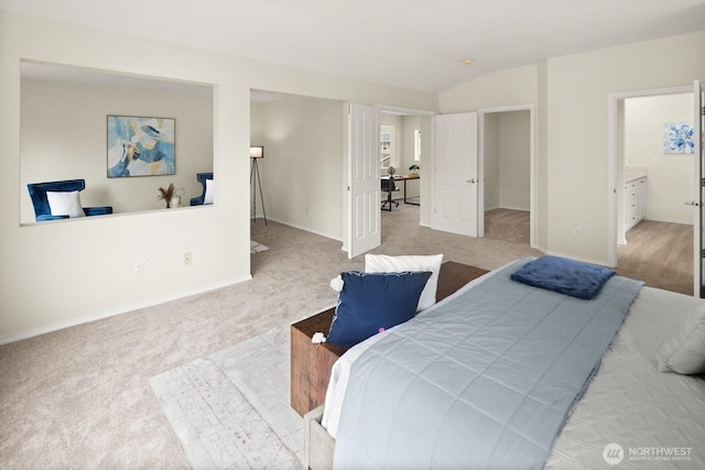1417 241st Pl SE, Sammamish, WA 98075 - carpeted bedroom featuring lofted ceiling and baseboards