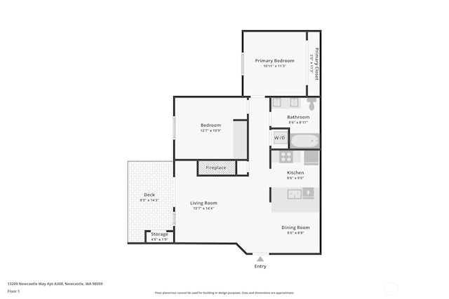 13209 Newcastle Way Unit A308, Newcastle, WA 98059 - property floor plan