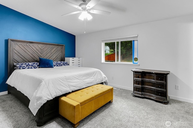 17421 73rd Ave NE, Arlington, WA 98223 - carpeted bedroom featuring baseboards and a ceiling fan
