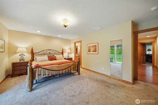 52 Buttonquail Ln, Walla Walla, WA 99362 - bedroom featuring carpet floors, baseboards, and recessed lighting