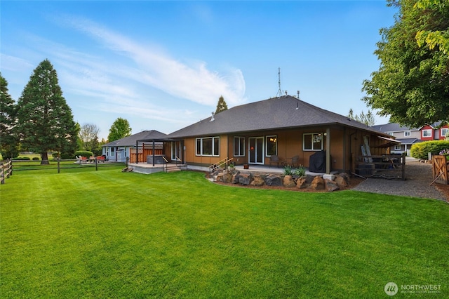 52 Buttonquail Ln, Walla Walla, WA 99362 - back of property with a patio and a deck