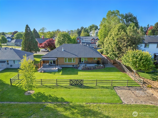 52 Buttonquail Ln, Walla Walla, WA 99362 - rear view of house with a residential view