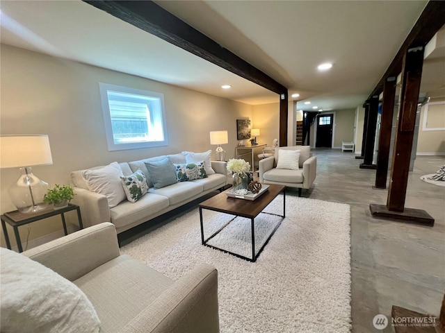 746 N 89th St, Seattle, WA 98103 - living room featuring recessed lighting
