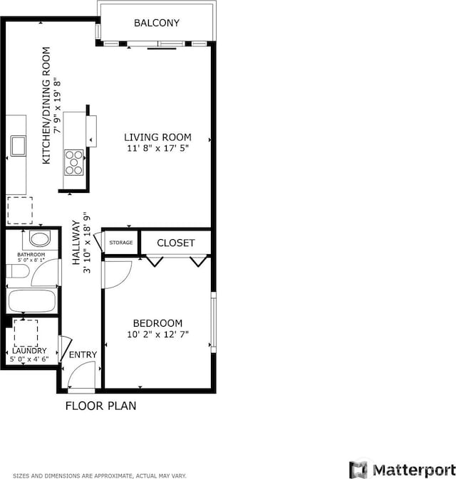 1016 6th Ave N Unit 102, Seattle, WA 98109 - floor plan / room layout