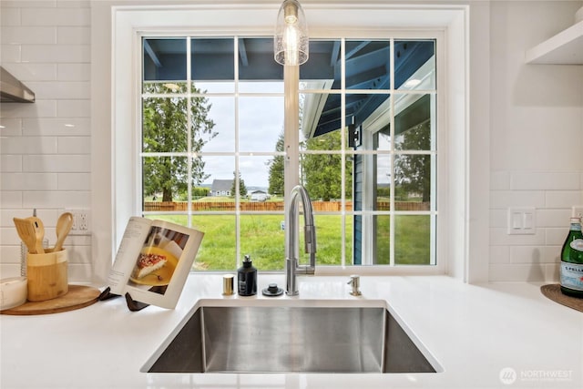 3598 Breeze Way NW, Bremerton, WA 98312 - kitchen view of a sink and light countertops