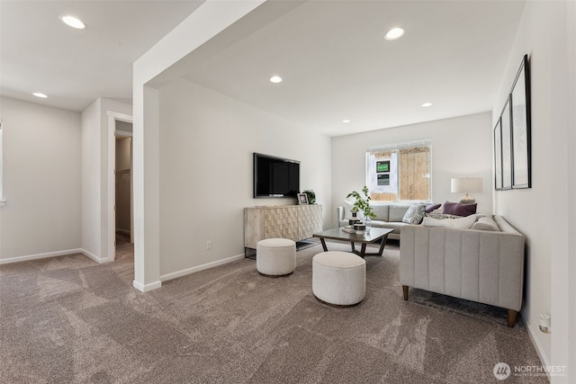20307 145th St E Unit 860, Bonney Lake, WA 98391 - carpeted living room with recessed lighting and baseboards