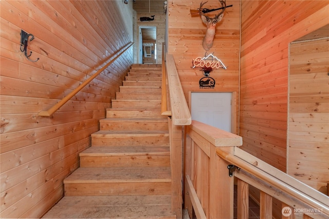 645 Chelan Trails Rd, Chelan, WA 98816 - stairway with wooden walls