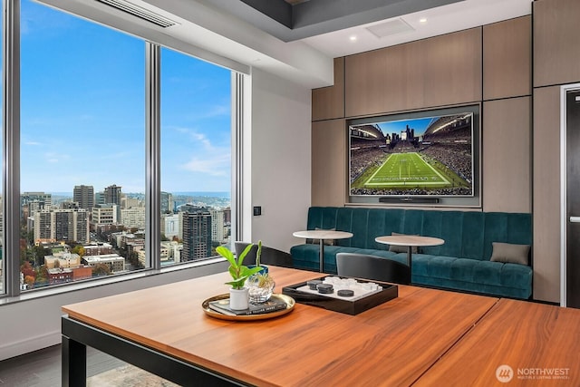 1808 Minor Ave Unit 912, Seattle, WA 98101 - dining space with wood finished floors and recessed lighting