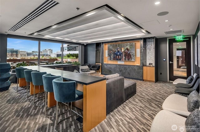 1808 Minor Ave Unit 912, Seattle, WA 98101 - carpeted home theater featuring recessed lighting and baseboards