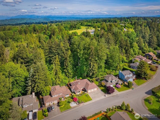 14431 Cascade Dr SE, Snohomish, WA 98296 - aerial view of residential area featuring a forest