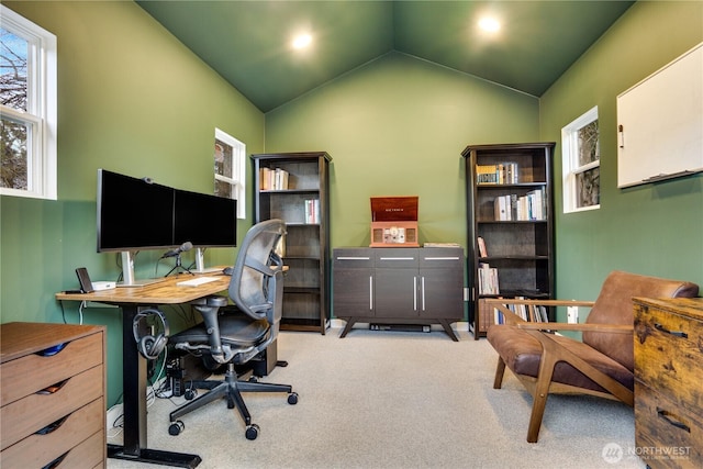 10810 63rd Ave NW, Gig Harbor, WA 98332 - carpeted office featuring lofted ceiling