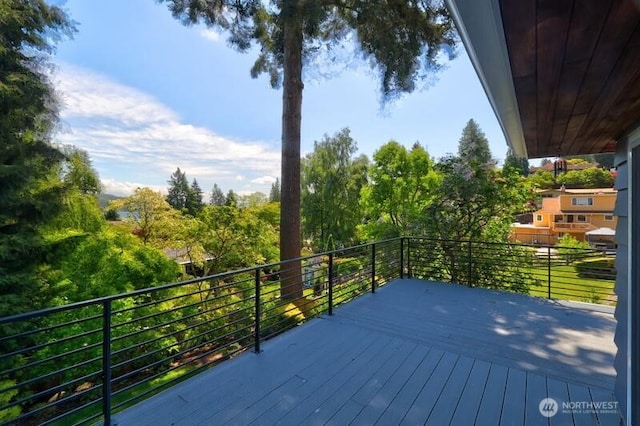 view of wooden deck