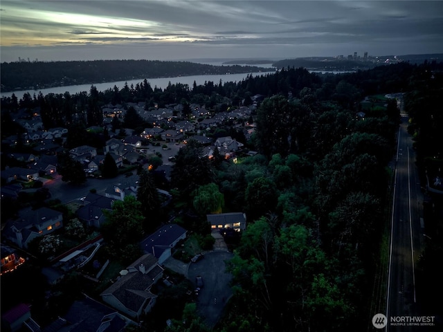 6309 115th Ct SE, Bellevue, WA 98006 - aerial view at dusk of a water view