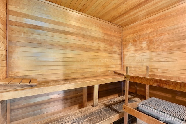 1705 Dock St Unit 520, Tacoma, WA 98402 - relaxing sauna / steam room with wood walls and wood ceiling