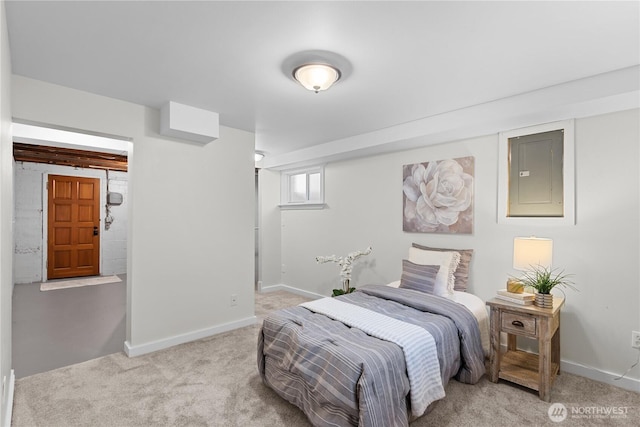 1510 N Mason Ave, Tacoma, WA 98406 - carpeted bedroom featuring electric panel and baseboards