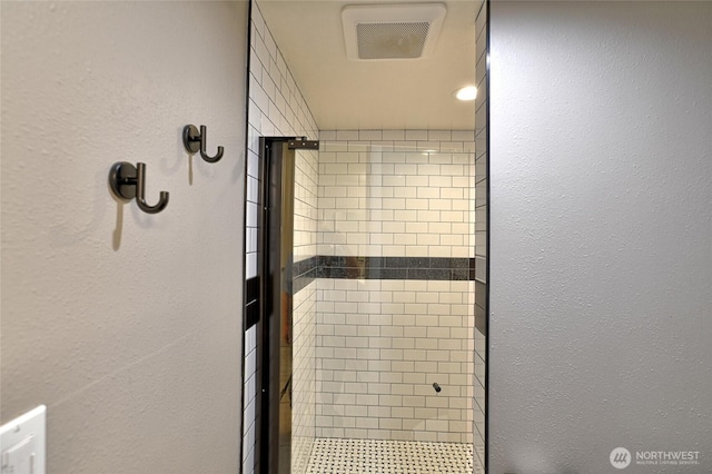 bathroom view of a stall shower