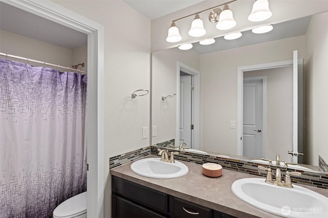 14123 67th Ave E, Puyallup, WA 98373 - full bath with toilet, double vanity, and curtained shower