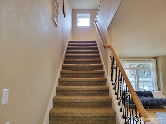 view of stairway