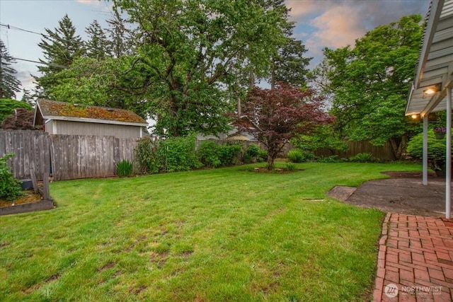 view of yard featuring a patio
