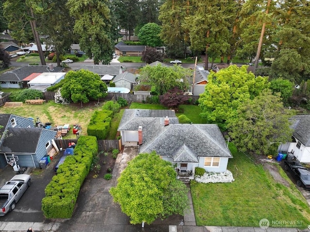 aerial view of residential area