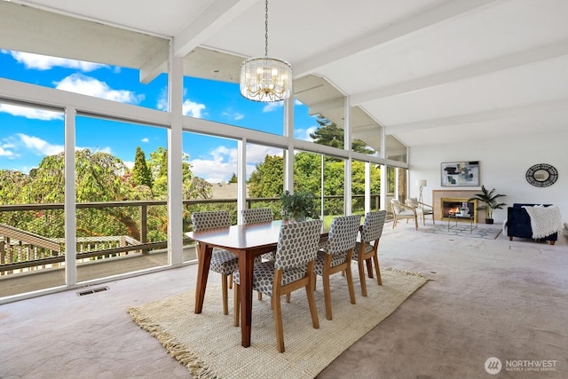 8840 NE 24th St, Clyde Hill, WA 98004 - sunroom with plenty of natural light and a chandelier