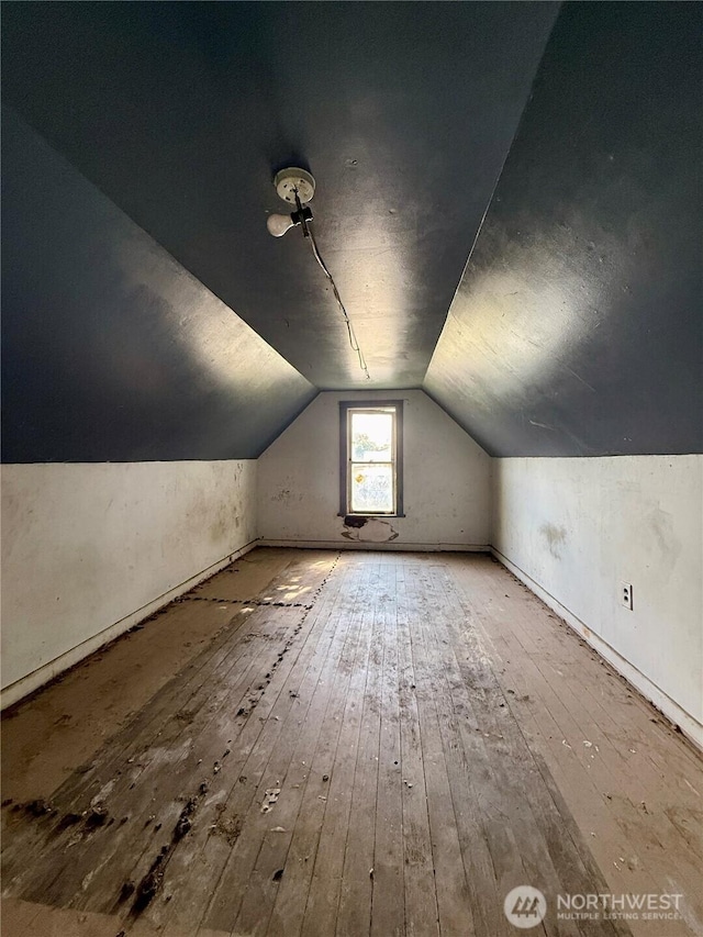 212 N 4th St, Dayton, WA 99328 - additional living space with wood-type flooring and vaulted ceiling