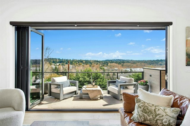 balcony with an outdoor living space