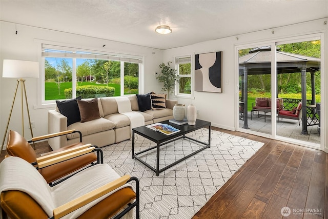 23516 20th Ave W, Bothell, WA 98021 - living area featuring wood finished floors and baseboards