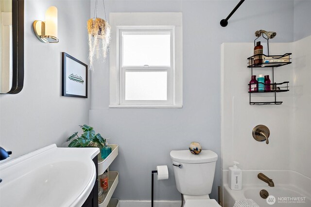 6311 46th Ave SW, Seattle, WA 98136 - full bathroom featuring shower / washtub combination, toilet, and a sink