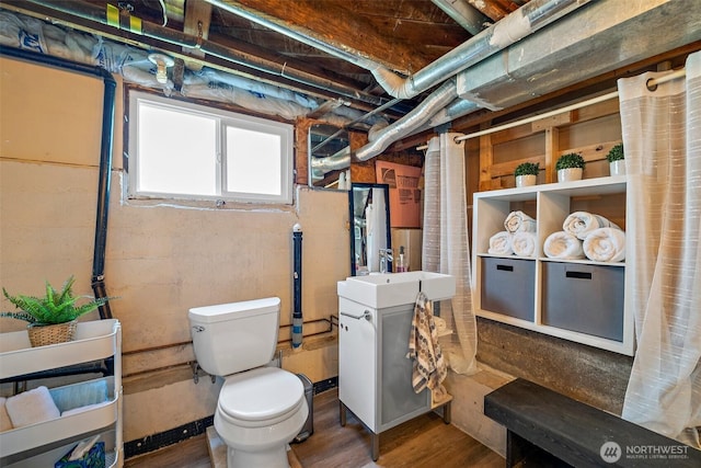 6311 46th Ave SW, Seattle, WA 98136 - below grade area with a sink and wood finished floors