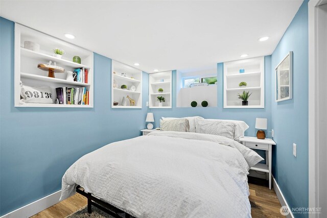 6311 46th Ave SW, Seattle, WA 98136 - bedroom with dark wood-type flooring, baseboards, and recessed lighting