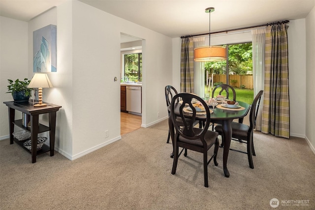 19924 31st Dr SE, Bothell, WA 98012 - dining room featuring light colored carpet and baseboards
