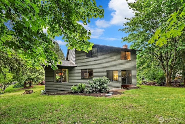 19924 31st Dr SE, Bothell, WA 98012 - back of property featuring a chimney and a lawn