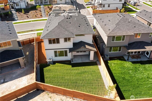 aerial view of residential area