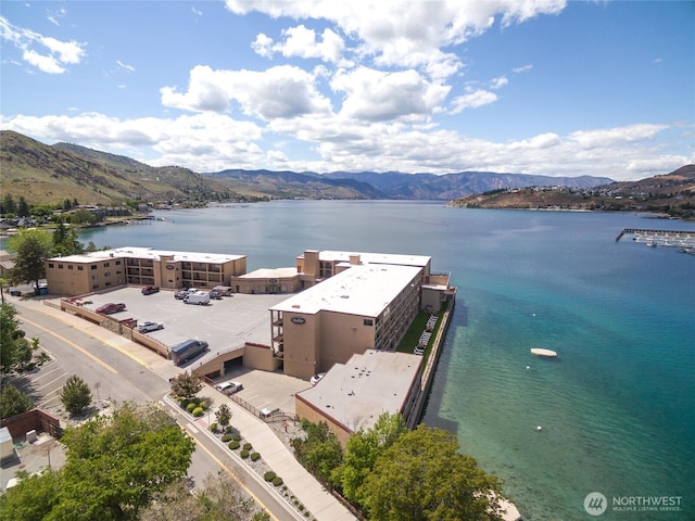 322 W Woodin Ave Unit 711, Chelan, WA 98816 - drone / aerial view of a water and mountain view