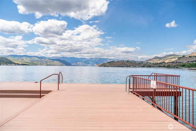 322 W Woodin Ave Unit 711, Chelan, WA 98816 - dock featuring a water and mountain view