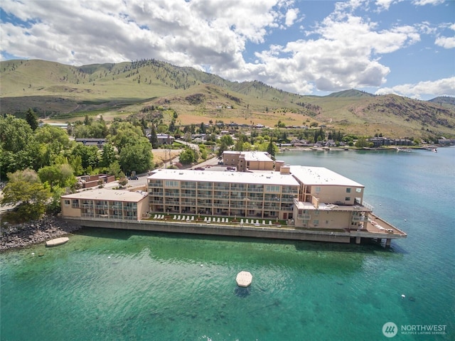 322 W Woodin Ave Unit 711, Chelan, WA 98816 - drone / aerial view of a water and mountain view