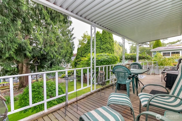 2101 S 324th St Unit 136, Federal Way, WA 98003 - wooden terrace featuring outdoor dining space