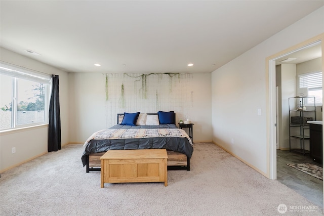 2450 Zeeden Way, Bremerton, WA 98310 - bedroom with light carpet, recessed lighting, and baseboards