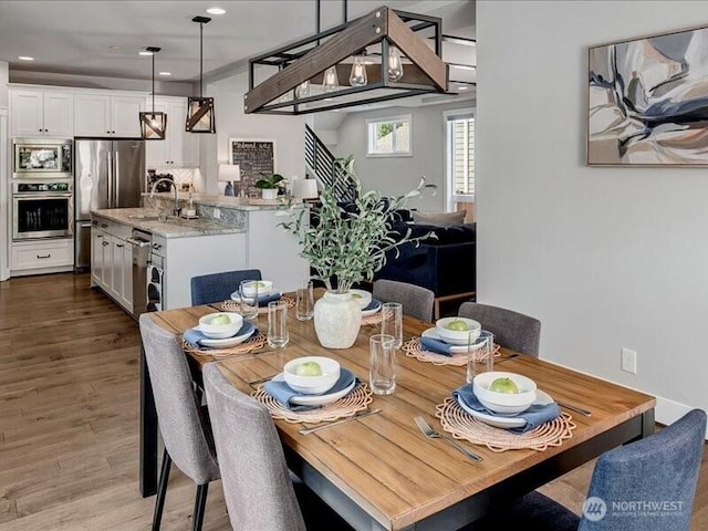 11550 174th Ave NE, Redmond, WA 98052 - dining room with wood finished floors and recessed lighting