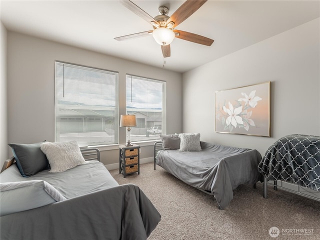 2611 Paisley St SE, East Wenatchee, WA 98802 - bedroom with carpet and a ceiling fan