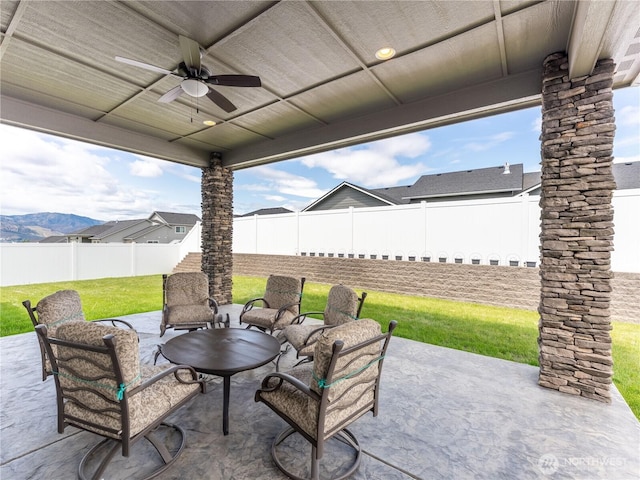 2611 Paisley St SE, East Wenatchee, WA 98802 - view of patio / terrace with a ceiling fan
