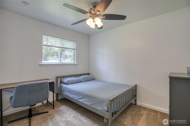 184 Frigate St NW, Ocean Shores, WA 98569 - carpeted bedroom featuring baseboards and ceiling fan