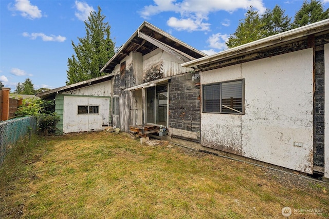 3122 Oas Dr W, University Place, WA 98466 - rear view of house with stone siding