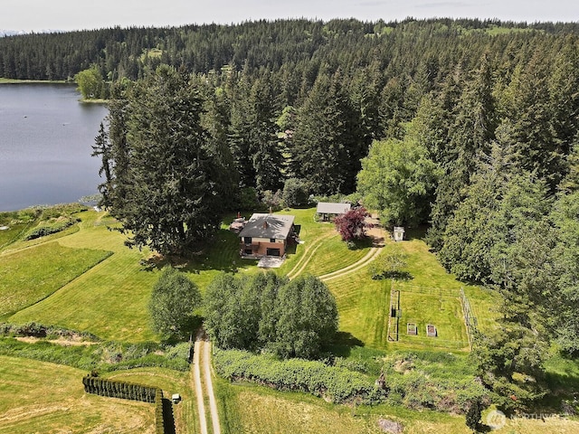 5066 Bayview Rd, Langley, WA 98260 - aerial view of property's location with a heavily wooded area and a large body of water