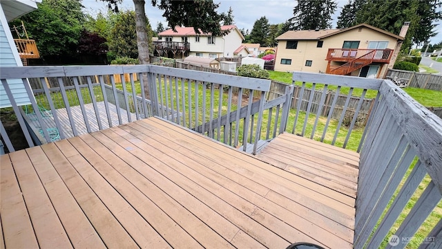 3732 S 254th Pl, Kent, WA 98032 - wooden terrace featuring a residential view