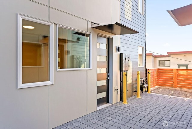 view of patio with fence