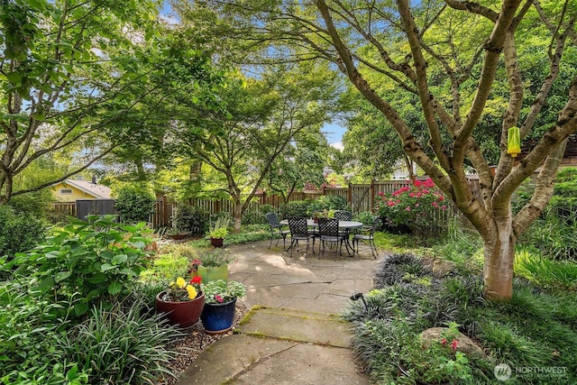 3227 37th Ave S, Seattle, WA 98144 - fenced backyard with a patio area and outdoor dining area