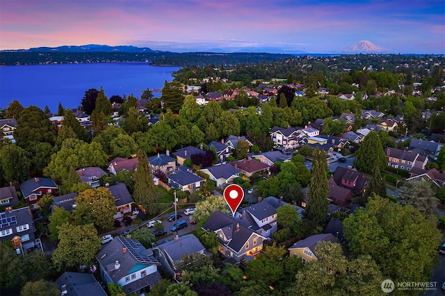 3227 37th Ave S, Seattle, WA 98144 - aerial view of property's location with nearby suburban area and a nearby body of water