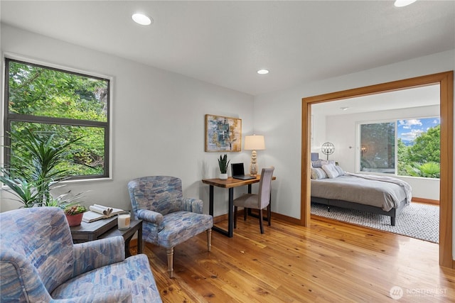 8526 E Mercer Way, Mercer Island, WA 98040 - office featuring light wood-style flooring and recessed lighting